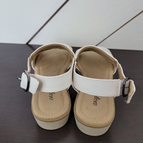 NEW Easy Street Alba Womens White Slingback Cut out Sandals 8M - Picture 5 of 10